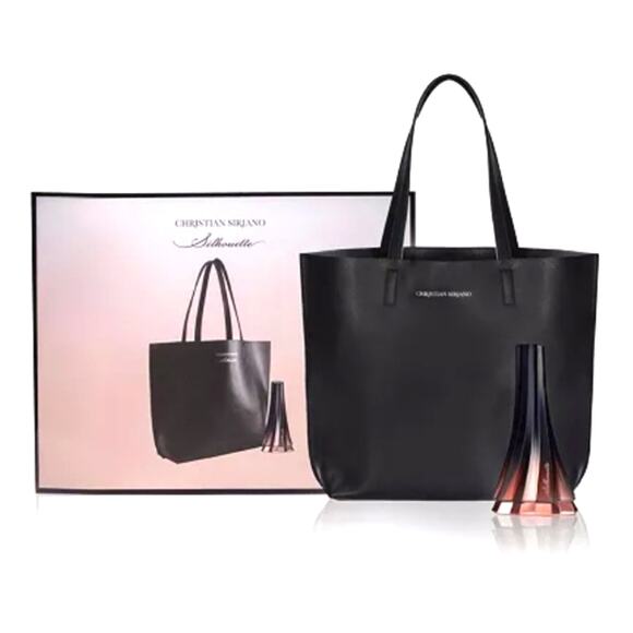 PERFUME & TOTE BAG SILHOUETTE WOMEN'S CHRISTIAN SIRIANO 2 PIECE GIFT SET NEW BOX - Picture 1 of 1